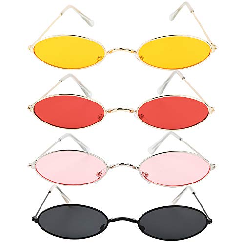 4 Paar Oval Brille Partybrillen Set...