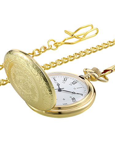 Vintage Taschenuhr Gold Stahl Herren Uhr...