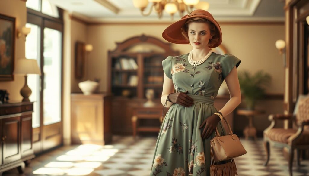 40er Jahre Vintage-Stil Outfit