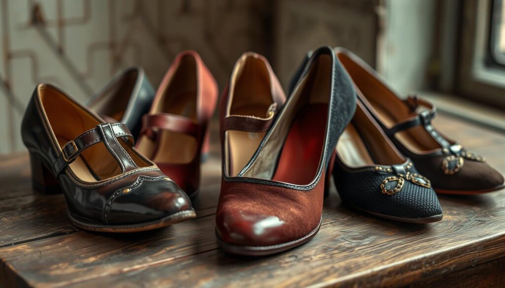 Damen Schuhe 40er Jahre Materialien