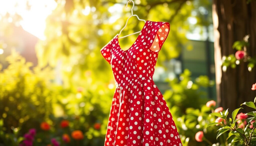 Gepunktetes Sommerkleid für elegante Anlässe Gepunktetes Sommerkleid für elegante Anlässe