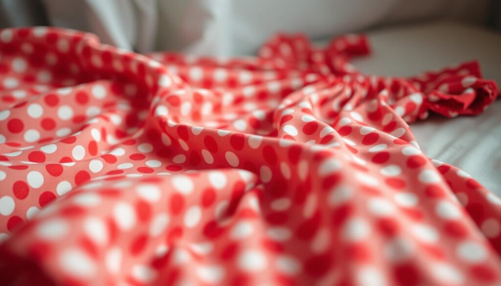 Rot Weiß gepunktetes Kleid Materialien Rot Weiß gepunktetes Kleid Materialien