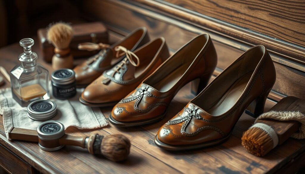 Vintage Damenschuhe Pflege