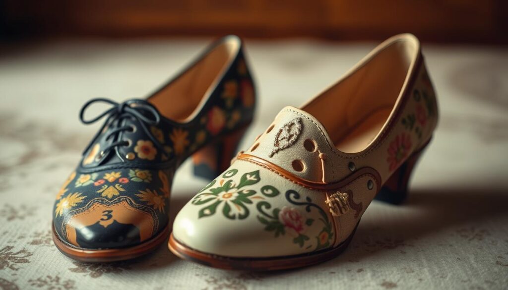Vintage Schuhe Farbpalette 40er Jahre