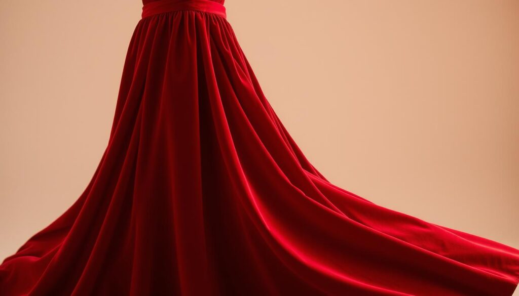 Rotes Samtkleid für besondere Anlässe