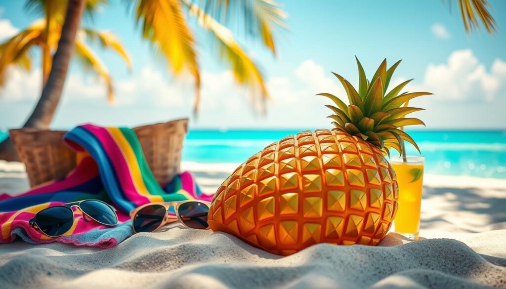 Ananas Reisetasche Strand Outfit Ananas Reisetasche Strand Outfit