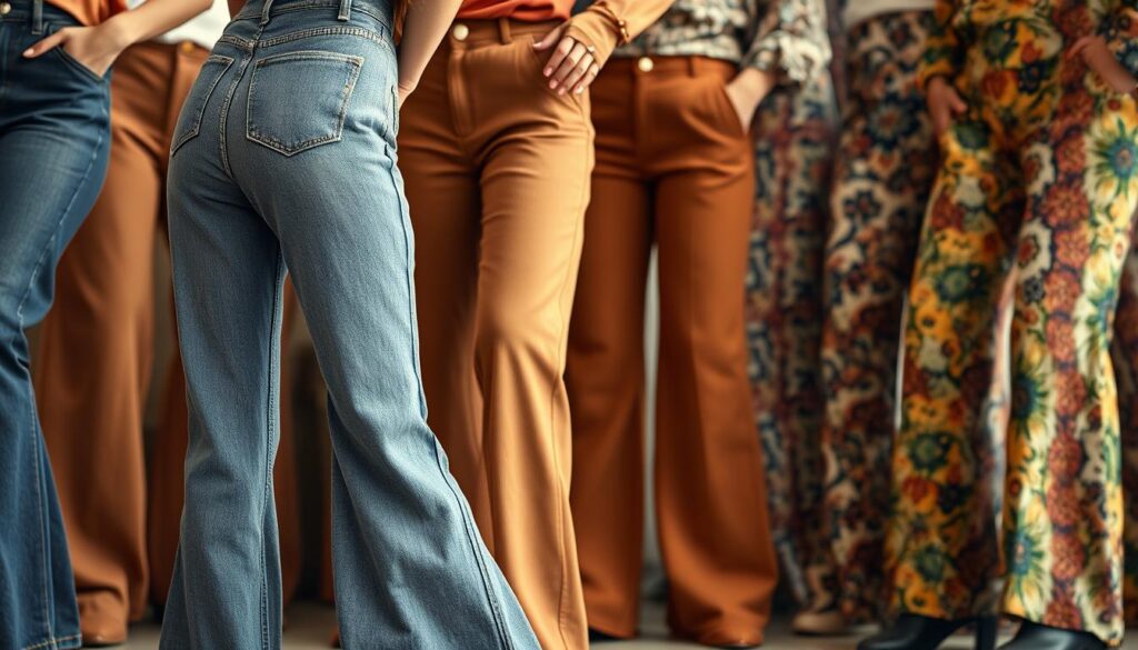 70er Jahre Hosen für verschiedene Körperformen