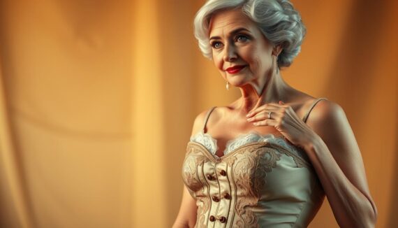 Oma im Korsett Vintage