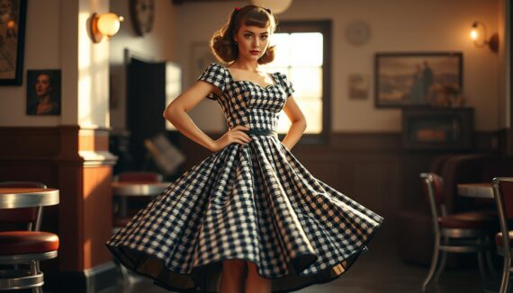 Rock'n roll Kleid mit Petticoat