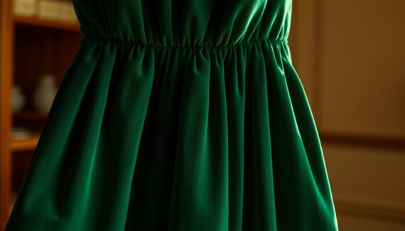 grünes Samtkleid Vintage