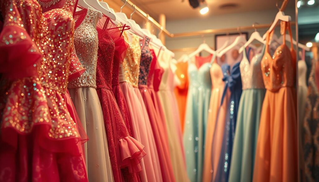 Retro Glitzer Kleider Shopping Möglichkeiten