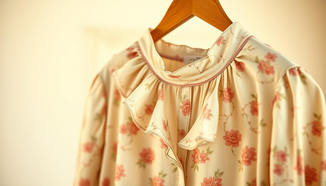 Bluse Retro Muster