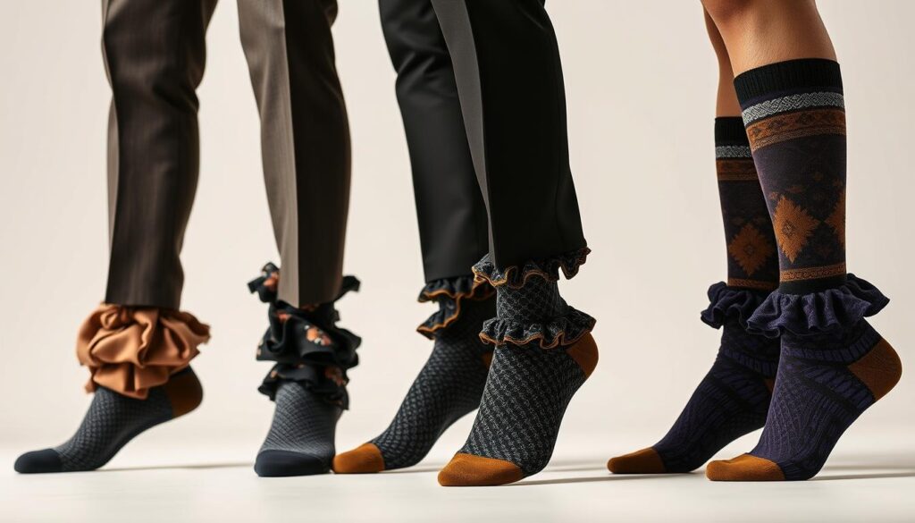 Männer Rüschen Socken Styling