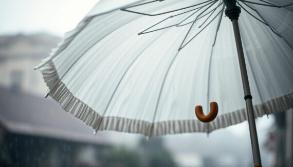 Regenschirm mit Rüschen