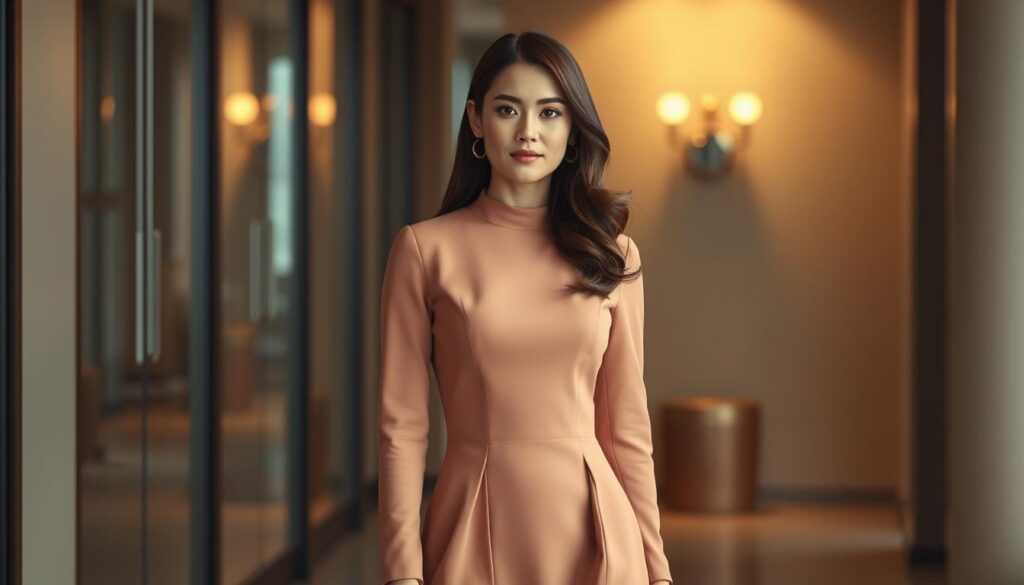 Elegante einfarbige Kleider für das Büro Elegante einfarbige Kleider für das Büro