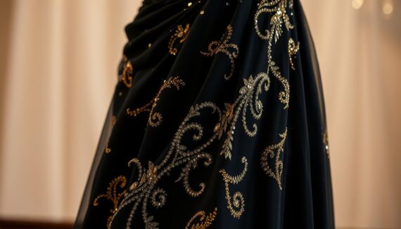 Kleid Schwarz Gold Glitzer