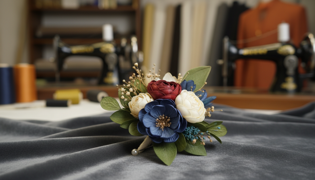 Qualität und Handwerkskunst Ansteckblume Materialwahl Qualität und Handwerkskunst Ansteckblume Materialwahl