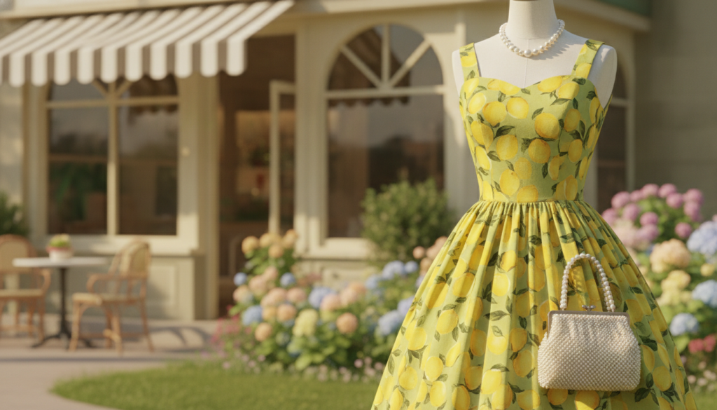 Zitronen Kleid 50er Zitronen Kleid 50er