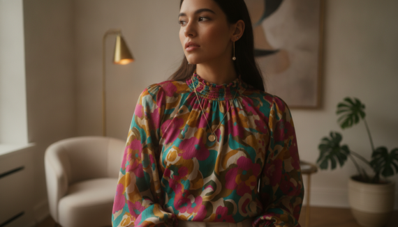 Retro Bluse Damen